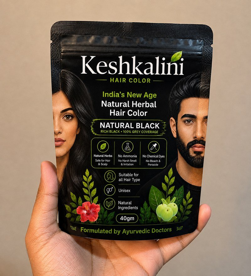 Keshkalini 40 g pack held in the hand