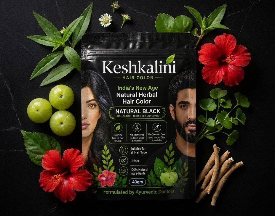 Keshkalini Natural Black Herbal Hair Color - Image 2