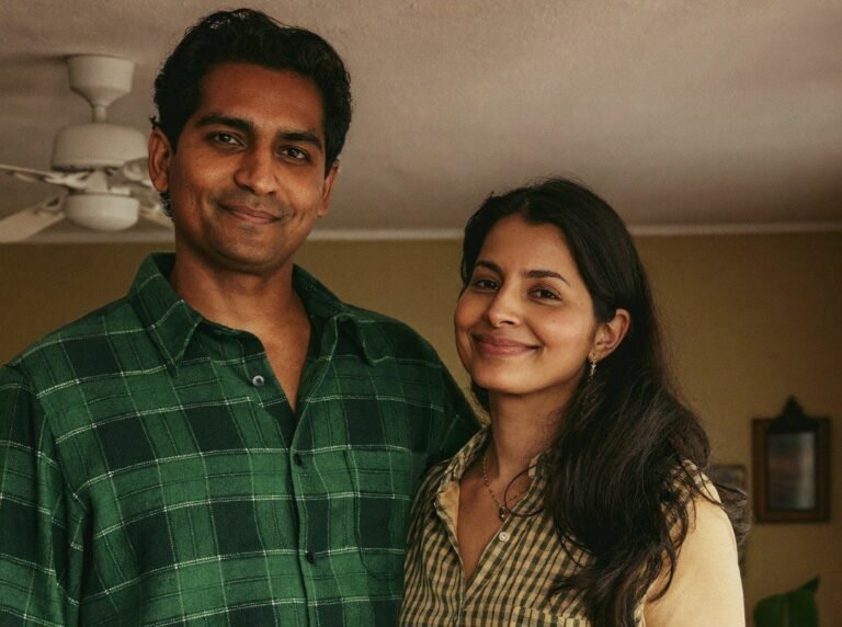 Indian couple in their forties who both use the same herbal hair colour